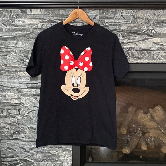 Disney Minnie Mouse Tee Shirt Short Sleeve, Black - Picture 1 of 5